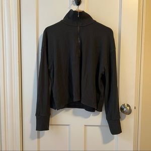 Abercrombie Ribbed 3/4 Zip Sweater